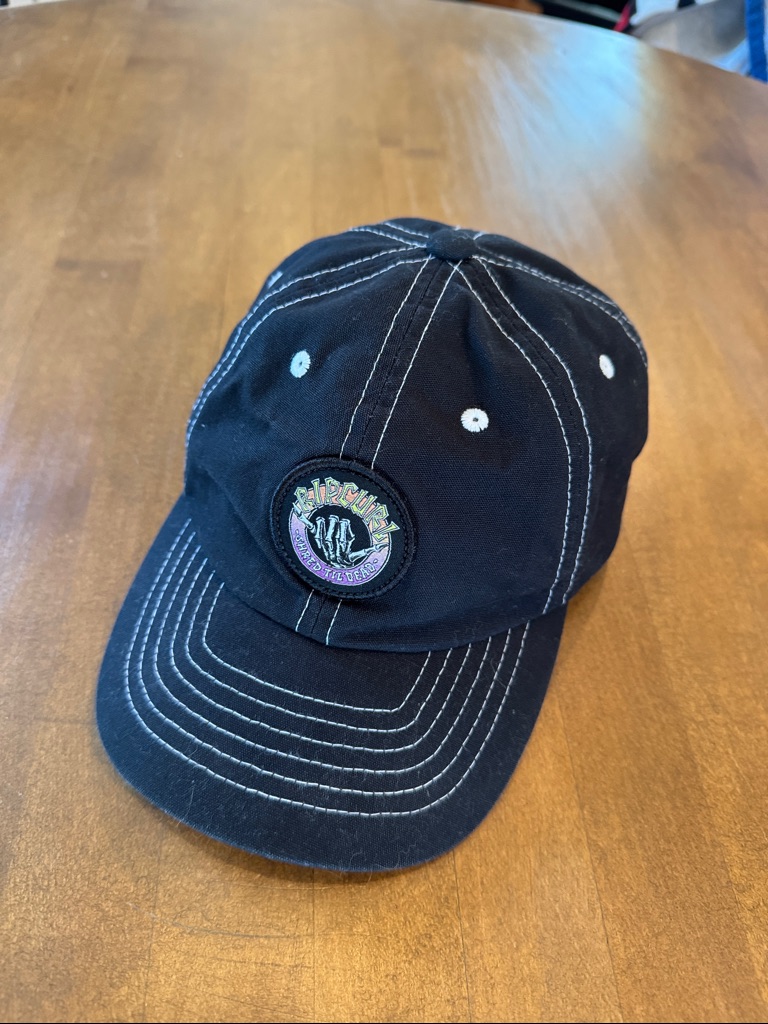 Rip Curl Black Kids Cap With Multicolor Embroidered Patch